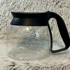 Mr. Coffee 12 Cup‎ Carafe Glass Replacement Decanter Pot Black Handle Lid